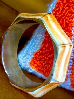 Vintage And Stylish Bamboo Shaped Bangle with Brass